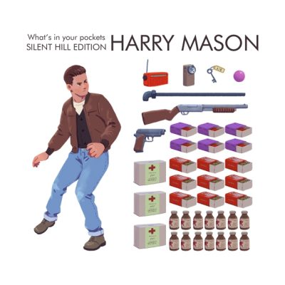 Silent Hill Harry Mason Inventory Tapestry Official Silent Hill Merch