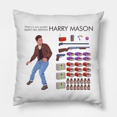 Silent Hill Harry Mason Inventory Throw Pillow Official Silent Hill Merch