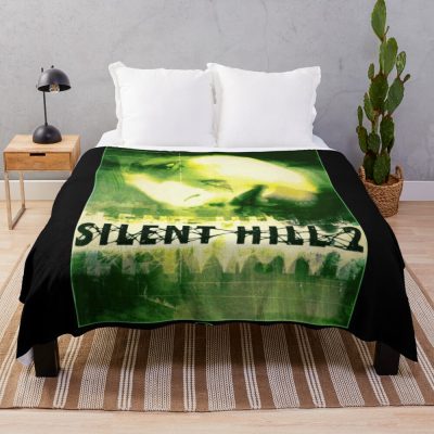 Silent Hill 2 - Ps2 Original Box Art (Green Cover) (Neon) Throw Blanket Official Silent Hill Merch