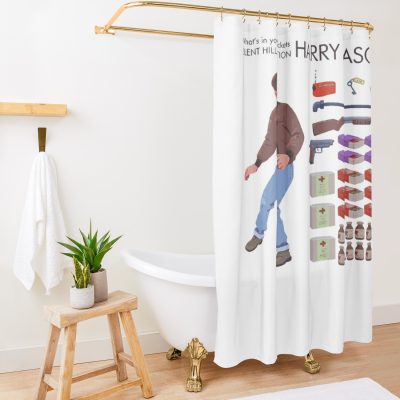 Silent Hill - Harry Mason Inventory Shower Curtain Official Silent Hill Merch