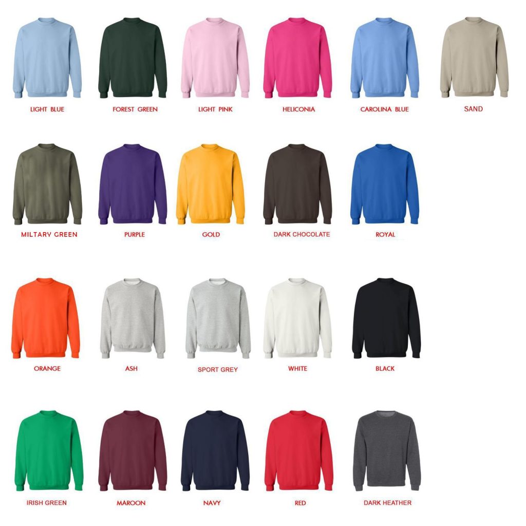 sweatshirt color chart - Silent Hill Store